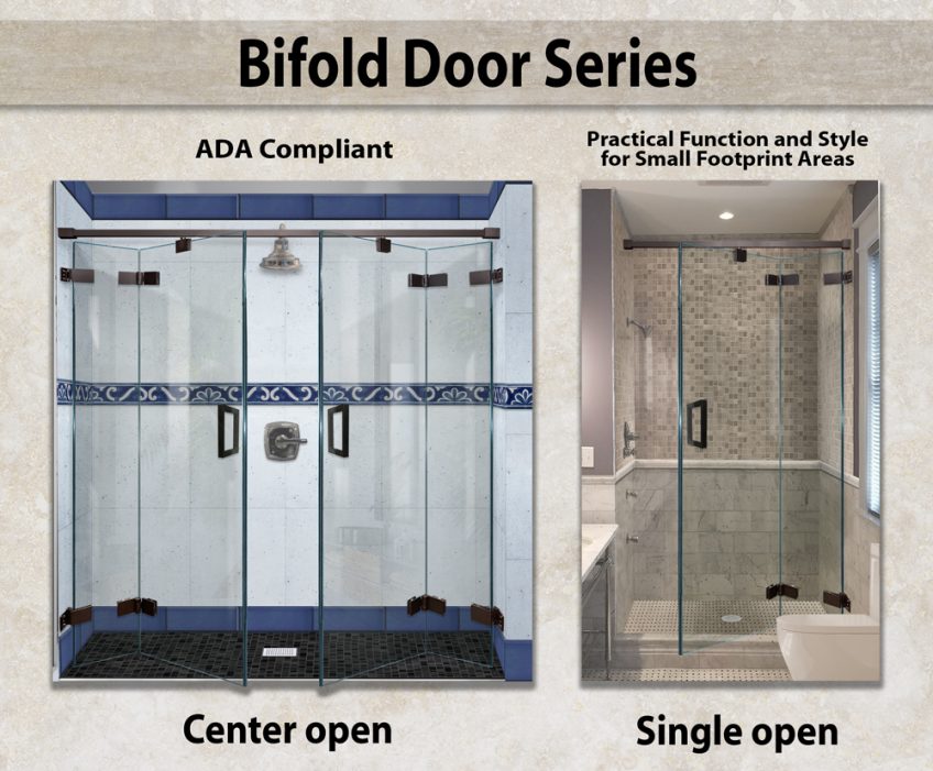 Bifold sales shower door