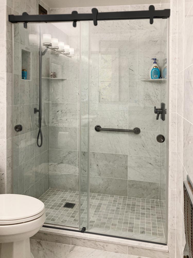 Barn sales shower door