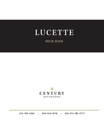 Lucette Series Price Book